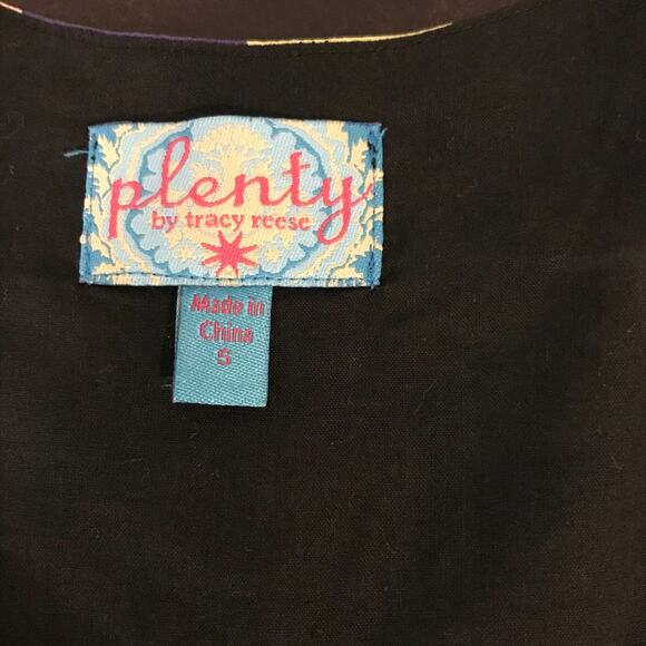 Plenty by Tracy Reese Black with Floral Print Peplum Top - Size Small - Picture 5 of 10